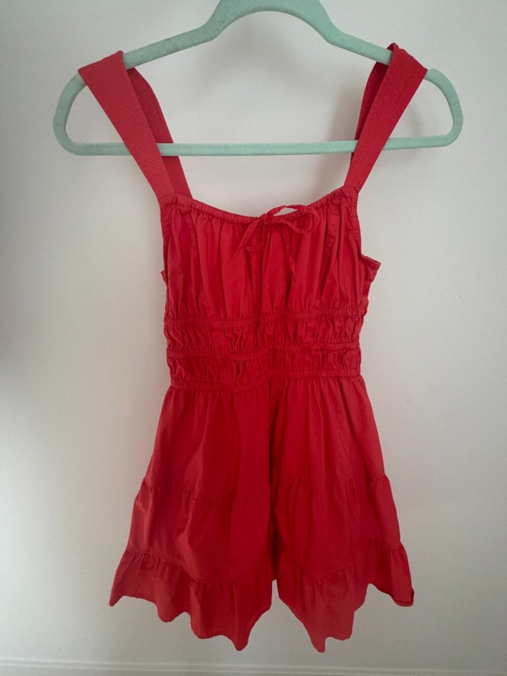 Aritzia Sunday Best Martine Poplin Dress Size S Red